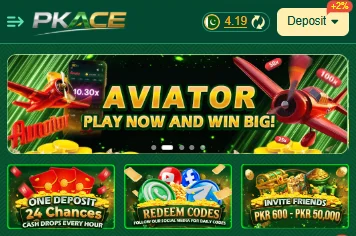 pkace game app interface 