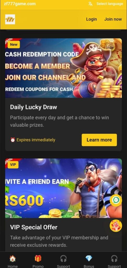 ZF777 Game Official Image