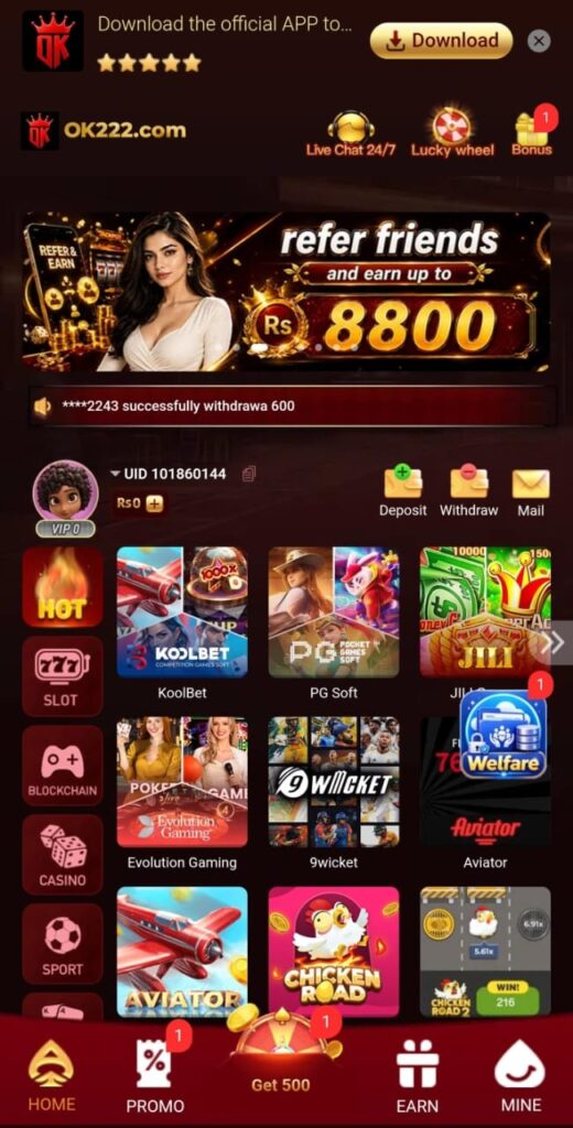 OK222 Game Official Image