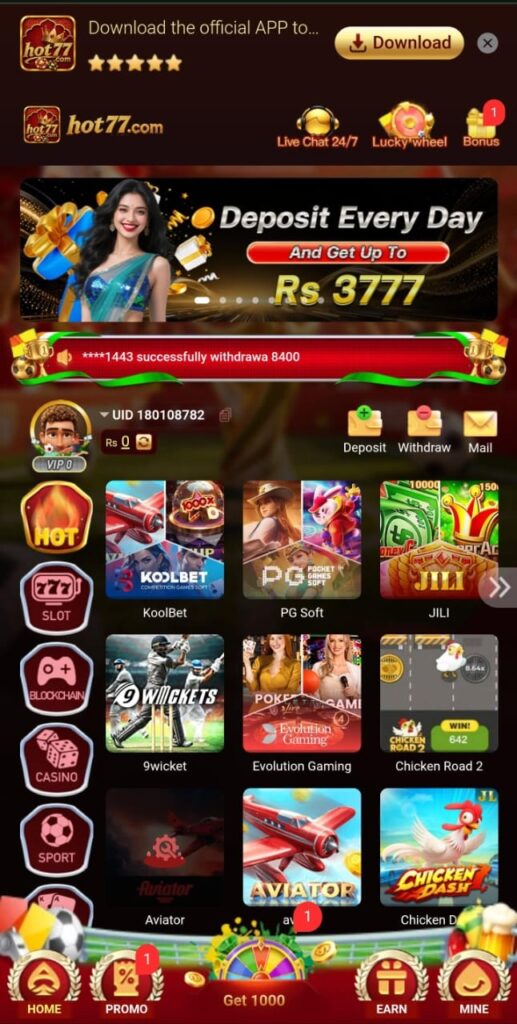 Hot77 Game Official Image
